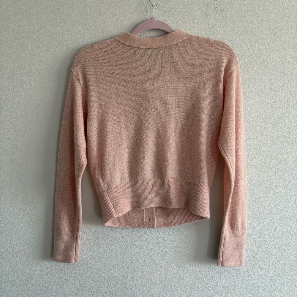 NWT Madewell Alpaca-Blend V-Neck Cardigan Sweater Women’s Small Pale Blush Pink - Picture 6 of 8